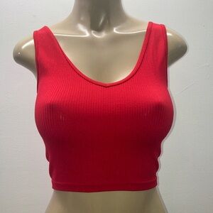 Aeropostale Size XS Red Ribbed Crop Top Preloved